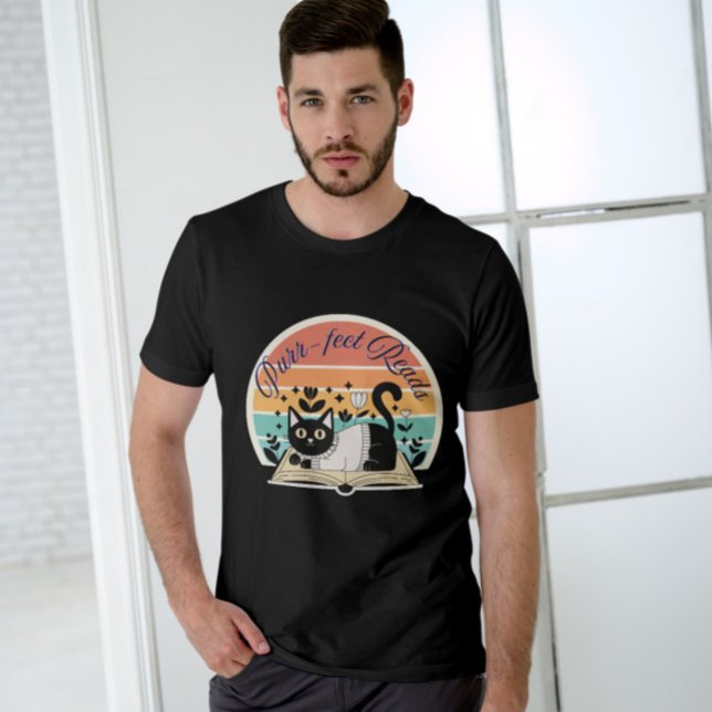 Camiseta Regalo de gatos con libros - Arte de lectura perfe (Subido por el creador)