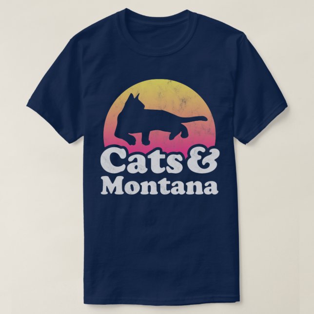 Camiseta Regalo de gatos y montana para niños hombres (Diseño del anverso)