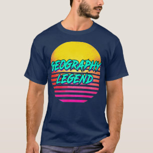 Camiseta Regalo de geografía retro de los años 80