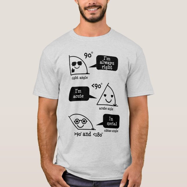Camiseta Regalo de geometría de matemáticas de ángulo (Anverso)