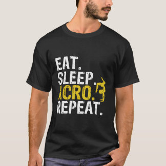 Camiseta Regalo de Gimnasia de Acro para Dormir Repita Acro