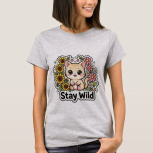 Camiseta Regalo de girasol lindo para amantes de gatos
