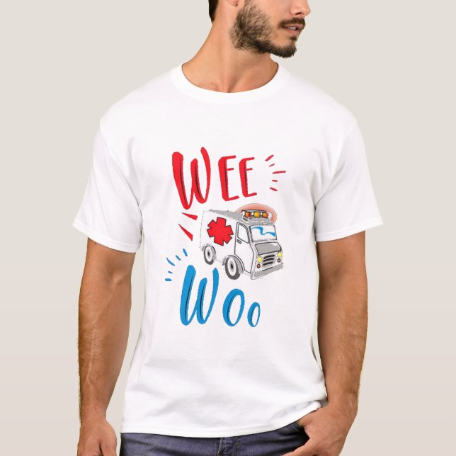Camiseta regalo de graduación, ambulancia, paciente (Anverso)