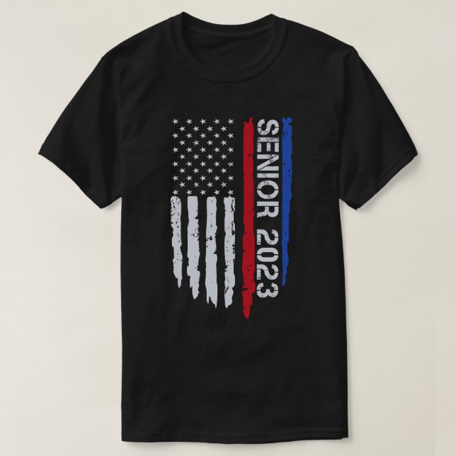 Camiseta Regalo De Graduación De La Bandera Estadounidense  (Diseño del anverso)