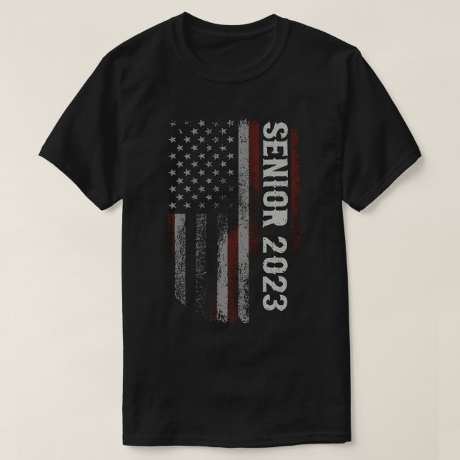 Camiseta Regalo De Graduación De La Bandera Estadounidense  (Diseño del anverso)