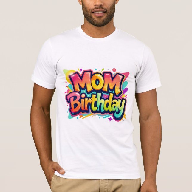 Camiseta Regalo de graffiti de arcoíris para el cumpleaños  (Anverso)