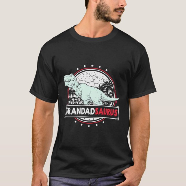 Camiseta Regalo de Grandadsaurus de los nietos Grandad Trex (Anverso)