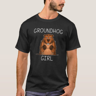 Camiseta Regalo De Groundhog Para Chicas Mujeres Rodent Woo