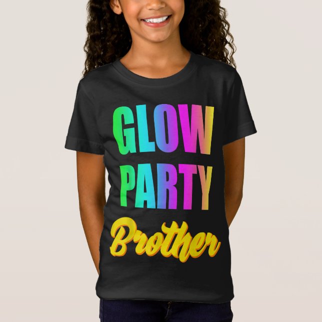 Camiseta Regalo de grupo de fiesta de cumpleaños de Glow Br (Anverso)