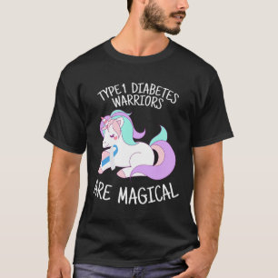 Camiseta Regalo de guerrero de diabetes de unicornio