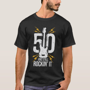 Camiseta Regalo de Guitarista de Música de Rock de 50 Años