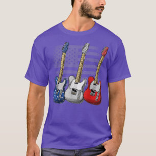 Camiseta Regalo de guitarra 4 de julio Bandera americana EE