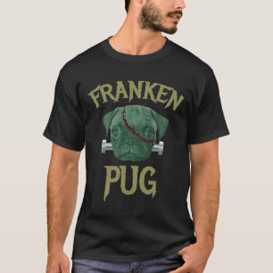 Camiseta Regalo de Halloween de Pug de Frankenstein Clásico