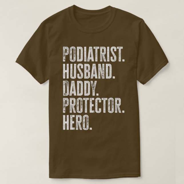 Camiseta Regalo de héroe de Héroe de papá, marido de la pod (Diseño del anverso)