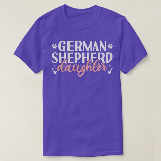 Camiseta Regalo de hija de pastor alemán (Diseño del anverso)