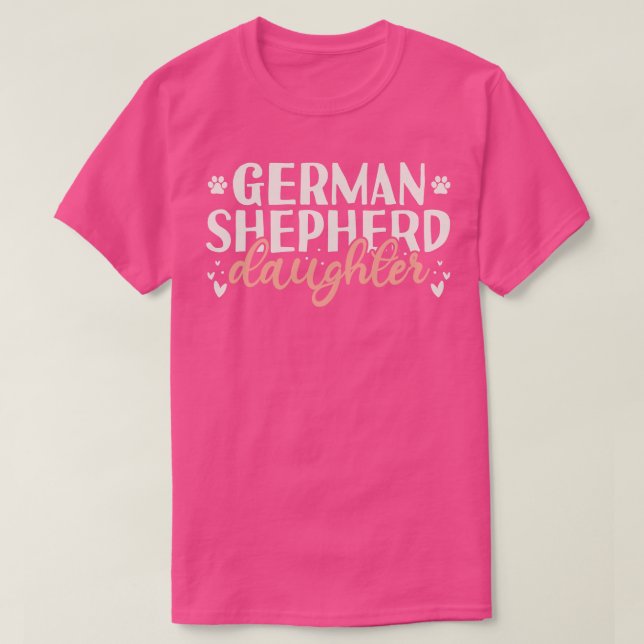 Camiseta Regalo de hija de pastor alemán (Diseño del anverso)