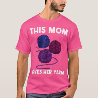 Camiseta Regalo de hilo genial para mamá crochet tejedora t