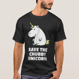 Camiseta Regalo de Hippo Lover Hippo de Chubby Unicorn Hi