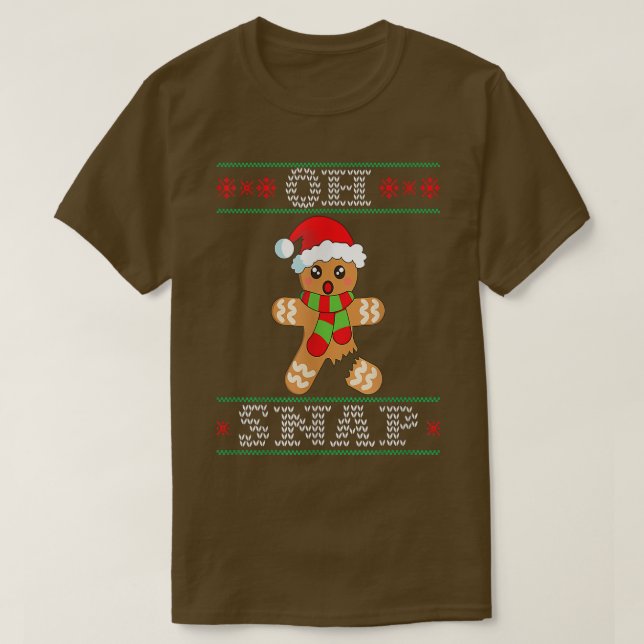 Camiseta Regalo de hombre de pan de jengibre Oh Navidades a (Diseño del anverso)