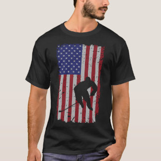 Camiseta Regalo De Hoodie De Hockey De Bandera Estadouniden