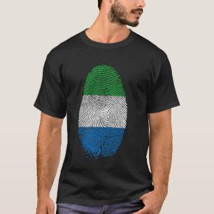 Camiseta Regalo de huella dactilar de la bandera de Sierra