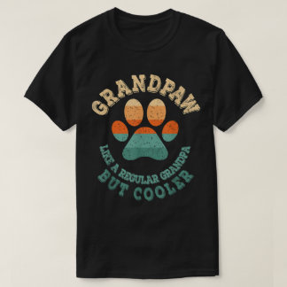 Camiseta Regalo de Huella de Pata Retro Abuelo