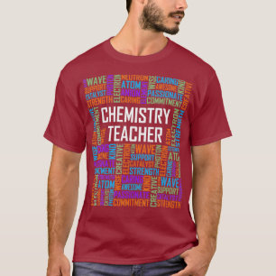 Camiseta Regalo de huellas de palabras de profesor de quím