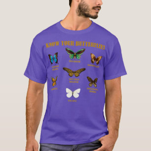 Camiseta Regalo de identificación de mariposa tipo retro