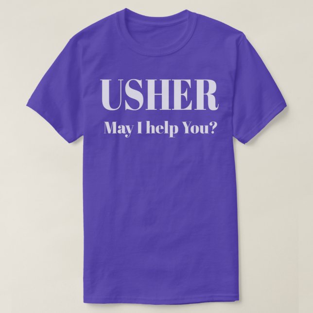 Camiseta Regalo de iglesia Usher (Diseño del anverso)