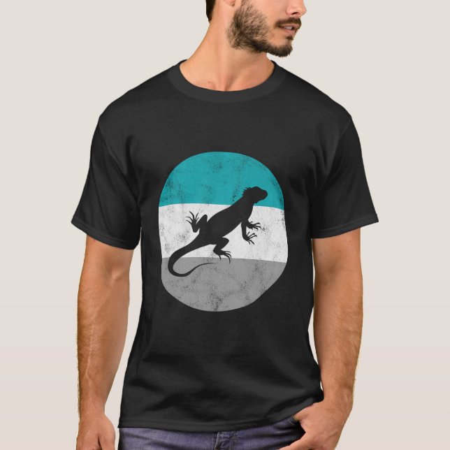 Camiseta Regalo De Iguana Retro Lizard Para Hombres O Niños (Anverso)