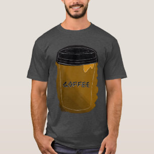 Camiseta Regalo de ilustración de boceto de taza de café