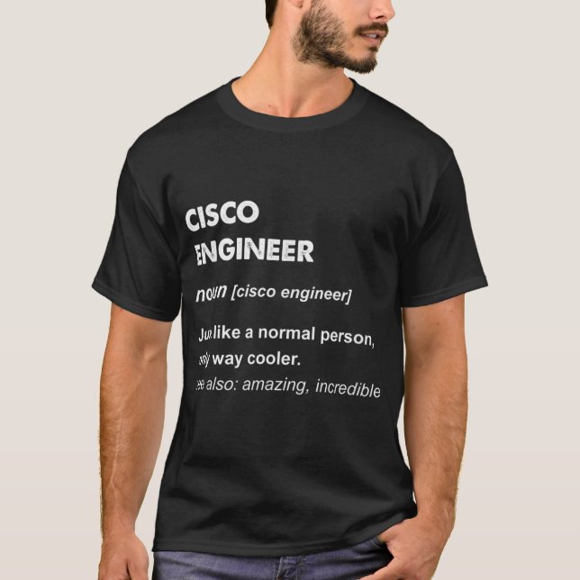 Camiseta Regalo de ingeniero de Cisco TShirt1 (Anverso)