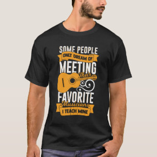 Camiseta Regalo de instructor de guitarra de escuela de mú