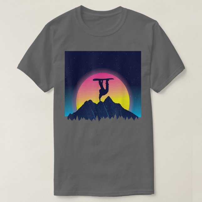 Camiseta Regalo de invierno del retro Snowboard Ski Snow Sn (Diseño del anverso)