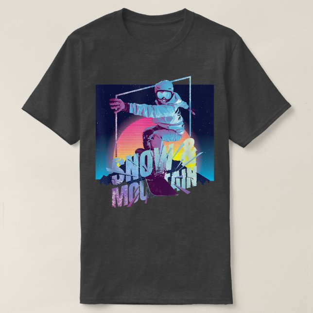 Camiseta Regalo de invierno del retro Snowboard Ski Snow Sn (Diseño del anverso)