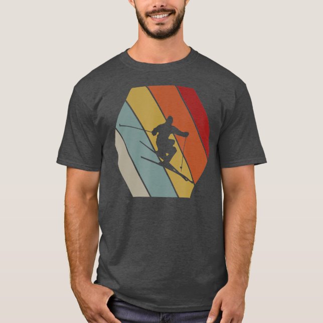 Camiseta Regalo De Invierno Retro Para Esquiar (Anverso)