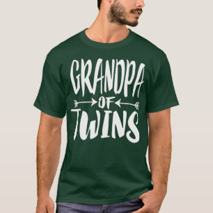 Camiseta Regalo De Invitación Del Abuelo De Los Gemelos Ge