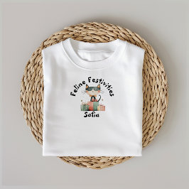 Camiseta Regalo de irónico gato de mamá Navidades con nombr