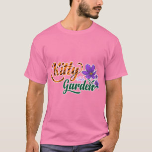 Camiseta Regalo de jardín seguro para gatos con violeta afr