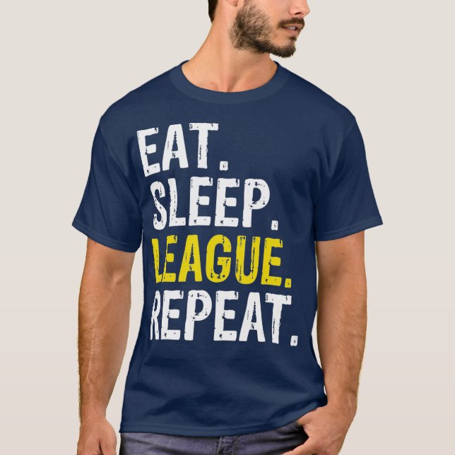Camiseta Regalo de juego de juegos de repetición de la Liga (Anverso)