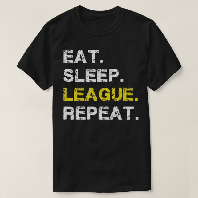 Camiseta Regalo de juego de juegos de repetición de la Liga (Diseño del anverso)