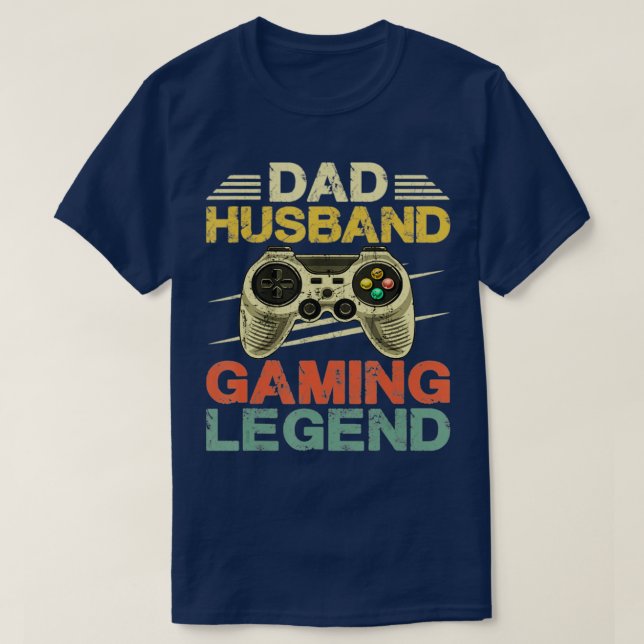 Camiseta Regalo de juegos papá papá papá marido divertido v (Diseño del anverso)