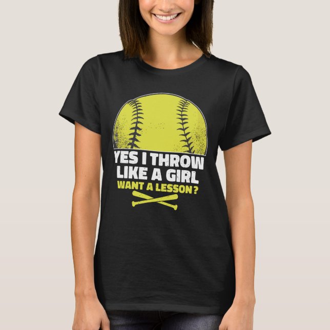 Camiseta Regalo de jugador de softball para Chicas, Cute So (Anverso)