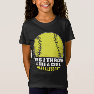 Camiseta Regalo de jugador de softbol para Chicas Cute Love