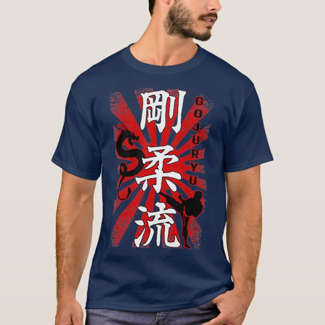 Camiseta Regalo de karate de caza Goju Ryu Dragon (Anverso)