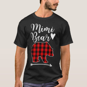 Camiseta Regalo de la abuela del oso negro y rojo del oso M