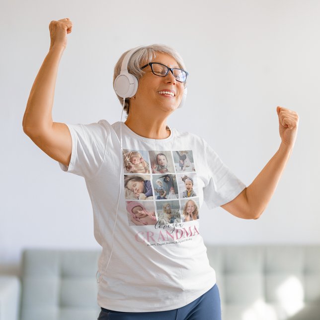 Camiseta Regalo de la abuela | Te amo Nan Photo T-Shirt (Subido por el creador)