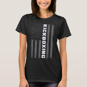 Camiseta Regalo de la bandera americana de Kickboxing Usa A