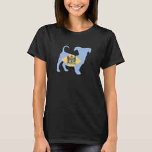 Camiseta Regalo de la bandera de Chiweenie Dog Lover Delawa