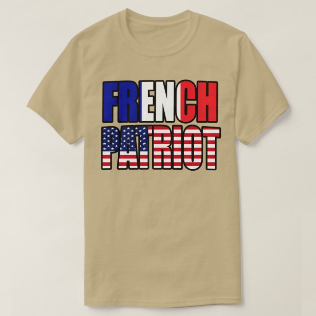 Camiseta Regalo de la bandera del Orgullo Patriótico Francé (Diseño del anverso)